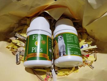 Product Review of FISH O PLUS 50 Minyak Ikan Omega Plus Vitamin Bulu Untuk Anjing Kucing from Tokopedia customer review 0