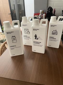 Product Review of TEMPAT LAUNDRY AESTHETIC/WHITE SERIES/TEMPAT DETERJEN/BOTOL REFIL from Tokopedia customer review 0