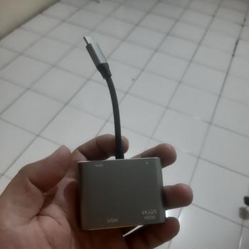 Product Review of USB C Hub Converter 4 in 1 Adapter VGA-HDMI 4K Multiport Laptop Tablet Universal HP Gaming Console from Tokopedia customer review 0