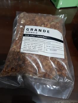 Product Review of Grande granola 500 gr (SEA SALT CARAMEL) from Tokopedia customer review 0