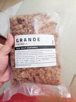 Product Review of Grande granola 500 gr (SEA SALT CARAMEL) from Tokopedia customer review 0