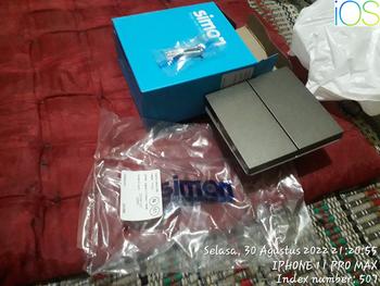 Product Review of SIMON I7 GREY SAKLAR SERI 2 GANG 1 WAY SWITCH from Tokopedia customer review 1