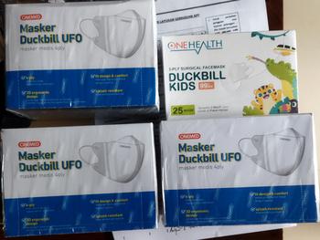Product Review of Masker Duckbill Kids OneHealth isi 25 Pcs from Tokopedia customer review 0
