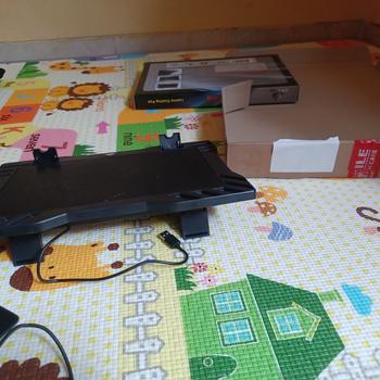 Product Review of kipas laptop cooling pad quinton 2 fan 12cm 15,6inch hitam jaring Computer Cooler pad gaming from Tokopedia customer review 0