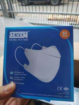 Product Review of Masker Seven Duckbill 4ply isi 50 / Masker Duckbill 4 ply from Tokopedia customer review 3