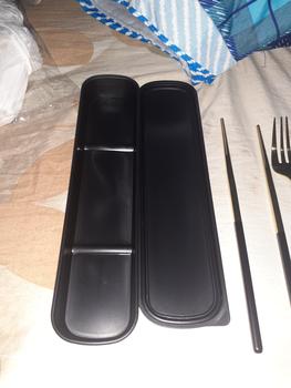 Product Review of Set Alat Makan Korea, Kotak Sendok Garpu Sumpit 4 in 1 from Tokopedia customer review 3