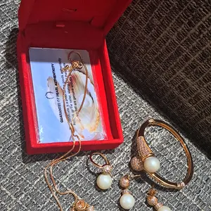 Set Kalung Gelang Cincin Anting Mutiara Laut Lombok Asli Jewellery