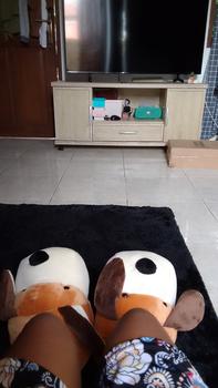 Product Review of SANDAL SEPATU KAMAR/INDOOR KARAKTER BONEKA SAPI COW HIPPO BULU HALUS from Tokopedia customer review 0