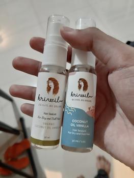 Product Review of Kriwil Coconut Oil - Hair Sealant 30ml Kering Haircare from Tokopedia customer review 0