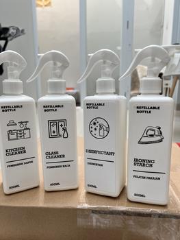 Product Review of TEMPAT LAUNDRY AESTHETIC/WHITE SERIES/TEMPAT DETERJEN/BOTOL REFIL from Tokopedia customer review 1