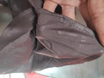 Product Review of Gorden  Curtain jendela Pintu minimalis smokering Gold polos embos coklat tua murah Tali Merah from Tokopedia customer review 0