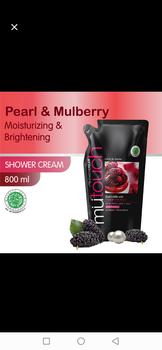 Product Review of MuTouch Goat's Milk Shower Cream Pearl and Mulberry 800ml (Sabun Mandi) from Tokopedia customer review 1