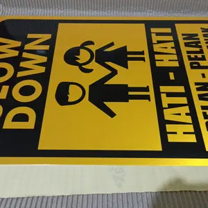Rambu Slow Down Hati-hati Banyak Anak-anak 35cm x 50cm Plat Alumunium