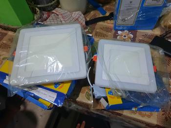 Product Review of Lampu Downlight Panel LED Inbow Bulat Kotak 2 Warna 12 + 4 Watt from Tokopedia customer review 0