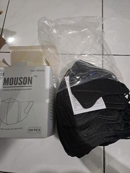 Product Review of MASKER DUCKBILL MOUSON PREMIUM 4PLY ISI 50 PCS DISPOSABLE MASK from Tokopedia customer review 2
