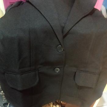 Product Review of Jas Blazer Wanita Jas Kerja Kantor Cewe Polos Dewasa Anak Jaket Blezer Cewek Pakaian Formal Kantoran Dasar Hitam Abu  Bahan Panjang Kancing Jumbo Big Size Cardigan Rompi Outer Perempuan  Ootd Korean Style Seragam Slimfit from Tokopedia customer review 2