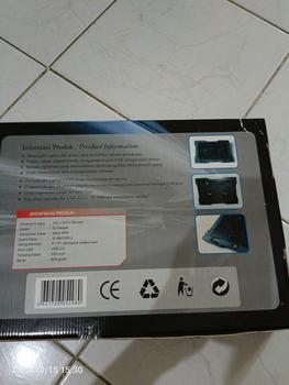 Product Review of kipas laptop cooling pad quinton 2 fan 12cm 15,6inch hitam jaring Computer Cooler pad gaming from Tokopedia customer review 1