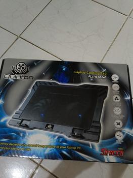 Product Review of kipas laptop cooling pad quinton 2 fan 12cm 15,6inch hitam jaring Computer Cooler pad gaming from Tokopedia customer review 0