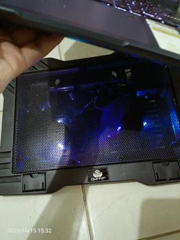 Product Review of kipas laptop cooling pad quinton 2 fan 12cm 15,6inch hitam jaring Computer Cooler pad gaming from Tokopedia customer review 3