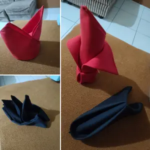 Serbet Napkin Lap Polos Ukuran 48cm x 48cm untuk Hotel Restoran Cafe