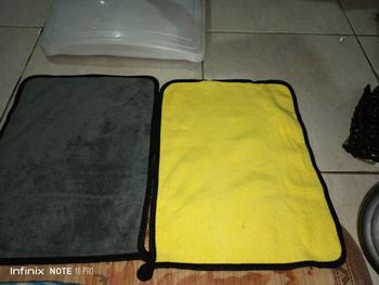 Product Review of Microfiber Kain Lap 30x30 cm Kain Lap Serbaguna 2 Sisi Halus 500 GSM from Tokopedia customer review 1