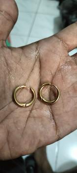 Product Review of Piercing earring anting tindik barbel jepit silver titanium. from Tokopedia customer review 0