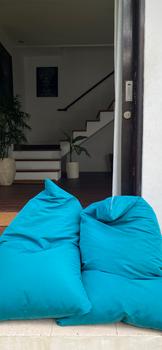 Product Review of BEANBAG WATERPROFF Triangle Size Large Plus ISI | bean bag waterproof sofa from Tokopedia customer review 0