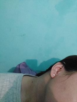 Product Review of Anting Tusuk Titanium Anti Karat Bulat Satu Mata Asli Wanita Silver from Tokopedia customer review 0