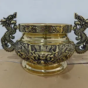 Hiulo hiolo hio lo kuningan tempat dupa taiwan 81/2 inch kuping naga