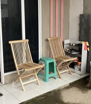 Product Review of Kursi Lipat Kayu Jati ASLI Cafe GARDEN Minimalis - Kursi Lipat Teras from Tokopedia customer review 0