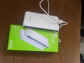 Product Review of PowerBank ROBOT 10000mah RT180 2.1A Dual Input Port Type C from Tokopedia customer review 0