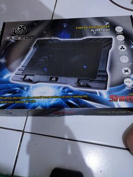 Product Review of kipas laptop cooling pad quinton 2 fan 12cm 15,6inch hitam jaring Computer Cooler pad gaming from Tokopedia customer review 2