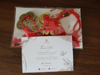 Product Review of Dufeng - Koin Coin China Ikat 6 Pembawa Rejeki keberuntungan Abadi Fengshui from Tokopedia customer review 0