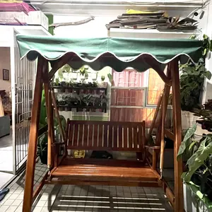 Ayunan jati + Payung / Kanopi Kayu Jati Jepara Outdoor / Indoor Furniture