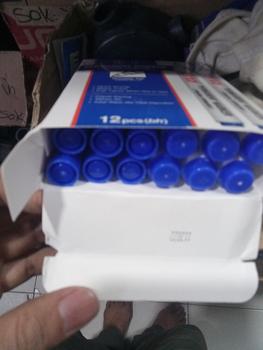 Product Review of JOYKO PERMANENT MARKER ROUND TIP BLACK BLUE RED / SPIDOL PERMANEN JOYKO PENANDA HITAM BIRU MERAH PM-17 PM-18 PM-19 [12PCS] Stationery from Tokopedia customer review 1