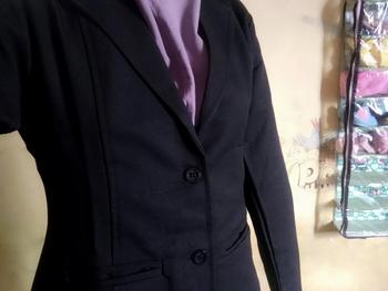 Product Review of Jas Blazer Wanita Jas Kerja Kantor Cewe Polos Dewasa Anak Jaket Blezer Cewek Pakaian Formal Kantoran Dasar Hitam Abu  Bahan Panjang Kancing Jumbo Big Size Cardigan Rompi Outer Perempuan  Ootd Korean Style Seragam Slimfit from Tokopedia customer review 2