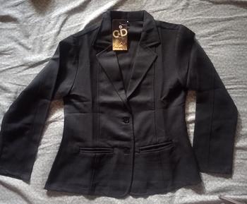 Product Review of Jas Blazer Wanita Jas Kerja Kantor Cewe Polos Dewasa Anak Jaket Blezer Cewek Pakaian Formal Kantoran Dasar Hitam Abu  Bahan Panjang Kancing Jumbo Big Size Cardigan Rompi Outer Perempuan  Ootd Korean Style Seragam Slimfit from Tokopedia customer review 1