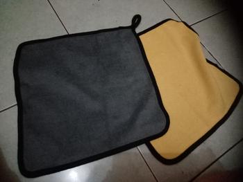 Product Review of Microfiber Kain Lap 30x30 cm Kain Lap Serbaguna 2 Sisi Halus 500 GSM from Tokopedia customer review 0
