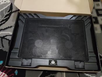 Product Review of kipas laptop cooling pad quinton 2 fan 12cm 15,6inch hitam jaring Computer Cooler pad gaming from Tokopedia customer review 2