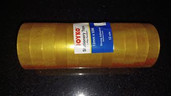 Product Review of (12 Roll) Isolasi Kado Core Kecil JOYKO STT-30 Selotip 12 mm x 45 Meter Cellotape 1/2" Inch Clear Putih Bening | SLOP from Tokopedia customer review 0