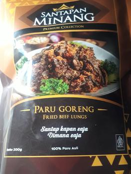 Product Review of Santapan Minang Paru Goreng Kering Asli Padang 200 gram from Tokopedia customer review 0