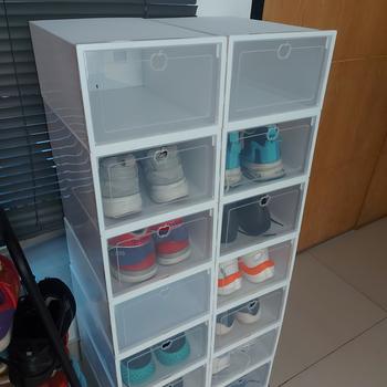 Product Review of 1 SET/ 3PCS KOTAK SEPATU/SANDAL TRANSPARAN/SHOES BOX/RAK SEPATU from Tokopedia customer review 0