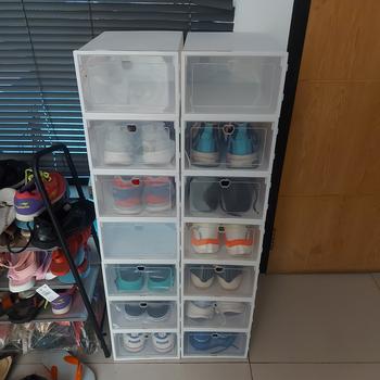 Product Review of 1 SET/ 3PCS KOTAK SEPATU/SANDAL TRANSPARAN/SHOES BOX/RAK SEPATU from Tokopedia customer review 1
