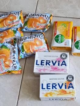 Product Review of Sabun Mandi Harmony Batang (Jual Eceran) - Aroma Buah Lemon Orange Wanginya  Tubuh  Soap Mencerahkan Tangan Membersihkan from Tokopedia customer review 0