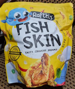 Product Review of Keripik Kulit Ikan / Fish Skin Rasa Original Raftels 75gr Halal from Tokopedia customer review 0