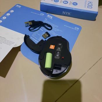 Product Review of Mouse NYK C70 Silent Click Dual Mode Bluetooth Wireless Rechargeable from Tokopedia customer review 1