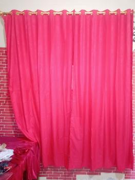 Product Review of Gorden  Curtain jendela Pintu minimalis smokering Gold polos embos coklat tua murah Tali Merah from Tokopedia customer review 1