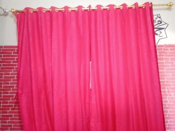 Product Review of Gorden  Curtain jendela Pintu minimalis smokering Gold polos embos coklat tua murah Tali Merah from Tokopedia customer review 0
