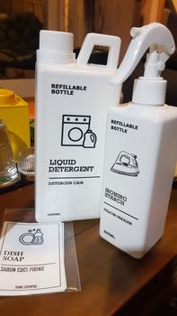 Product Review of TEMPAT LAUNDRY AESTHETIC/WHITE SERIES/TEMPAT DETERJEN/BOTOL REFIL from Tokopedia customer review 0