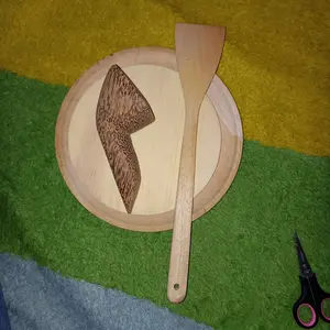 Cobek Kayu Ukuran 25 Cm Bahan Pinus Kuat Tidak Mudah Patah